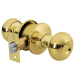 [43457] Cerradura tipo oval para entrada, latón brillante, Hermex CEPO-12E