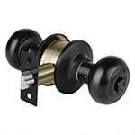 [47912] Cerradura pomo, negro, oval, entrada, Hermex CEPO-62E
