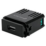[47603] Módulo USB, línea Italiana, color negro, Volteck CUSB-IN