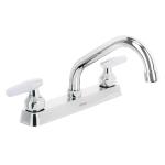 [45610] Mezcladora 8' p/fregadero, cuello corto, manerales cono F-317I
