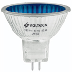 [47249] Lámpara de halógeno azul 50 W tipo MR16 en caja, Volteck JR-50Z