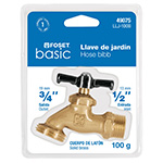 [49075] Llave para manguera, latón, 100 gr, 1/2',blister,Foset Basic LLJ-100B