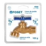 [49089] Llave para manguera, de latón, 120 g 1/2', en blíster, Foset LLJ-120B