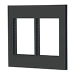 [47999] Placa 2 ventanas, 6 módulos, línea Española, color negro PP6M-EN