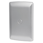 [46396] Placa de ABS ciega, línea italiana, color plata, Volteck PPC-IP