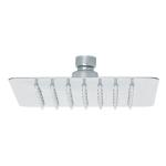 [47737] Regadera cuadrada 6', acero inox, sin brazo, cromo, Túbig R-414S