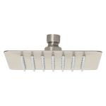 [47743] Regadera cuadrada 6', acero inox, sin brazo, satín, Túbig R-414SN
