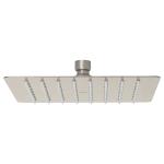 [47745] Regadera cuadrada 8', acero inox, sin brazo, satín, Túbig R-415SN