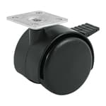 [44389] Rodaja tipo yoyo de 50 mm con placa, con freno, Fiero ROYF-50