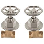 [46784] Juego manerales redondos, roscables p/regadera, satín, Foset TBE-061N