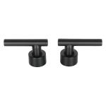 [46868] Juego de 2 manerales para mezcladora, palanca, negro, Tubig TBMM-62M