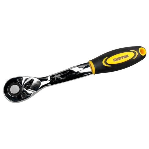[F5849X] Matraca reversible para dado cuadro de 1/2", cabeza tipo pera, mango bimaterial