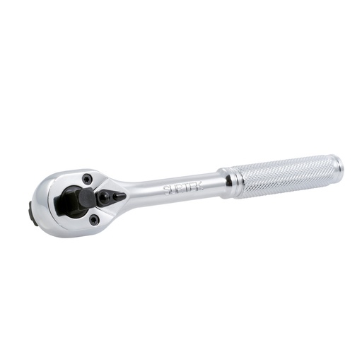 [F5850] Matraca doble para dados cuadro de 3/8" y 1/2", cabeza tipo pera, mango moleteado