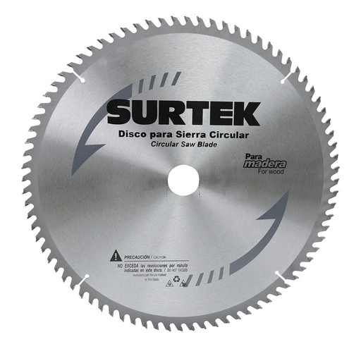 [120623] Disco para sierra circular para corte madera 80 dientes, 10"